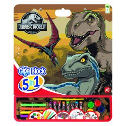 Matricás szinező füzet, 5 az 1-ben, Jurassic World