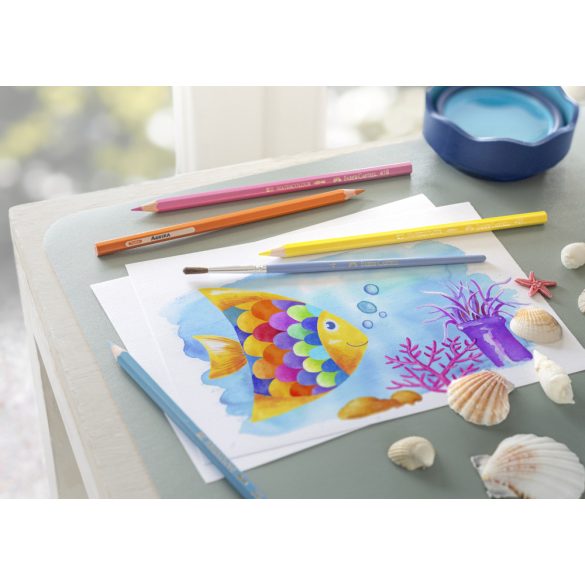Faber-Castell színesceruza készlet 12db-os AQUARELL + ajándék ecset