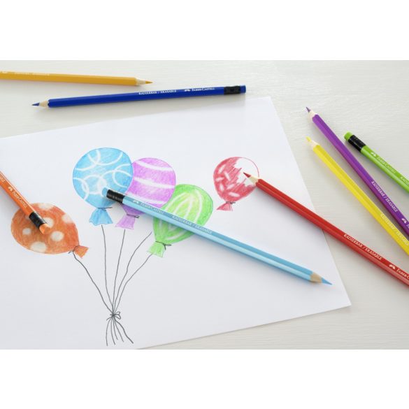 Faber-Castell radírozható színesceruza készlet, 12db-os