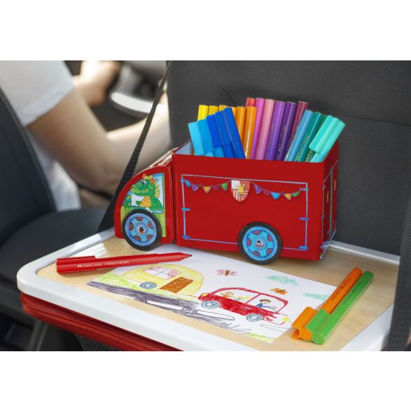 Faber-Castell 33db-os filctoll készlet fém teherautó dobozban