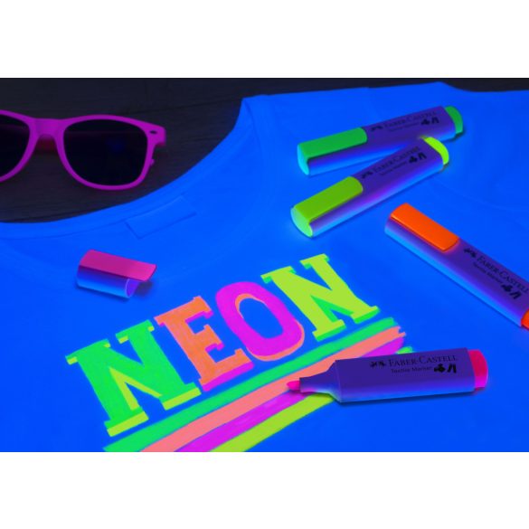 Faber-Castell textílfilc készlet 4 db-os, neon színekben