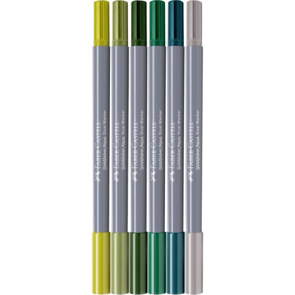 Faber-Castell Art and Graphic 6db-os kétvégű aquarell filctoll készlet "jungle"