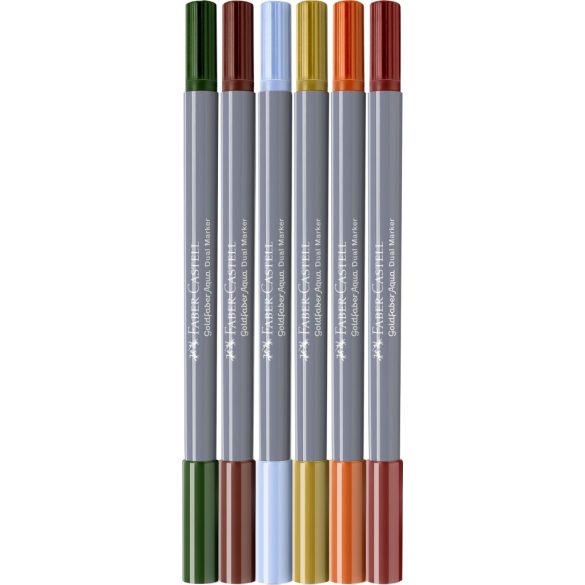 Faber-CastellArt and Graphic kétvégű aquarell filctoll készlet 6db-os GOLDFABER AQUA "Toszkána"