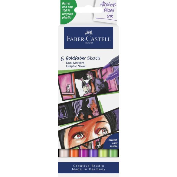 Faber-Castell Art and Graphic kétvégű 6db-os sketch filctoll