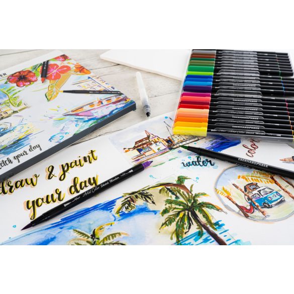 Eberhard Faber művész filctoll készlet 24db-os kétvégű ARTIST COLOR vázlathoz