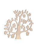 Krea-Wood nyírfából készült ékszertartó fa virágokkal