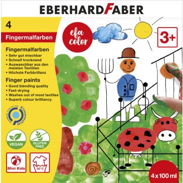   Eberhard Faber ujjfesték készlet 4db-os kimosható (4x100ml)