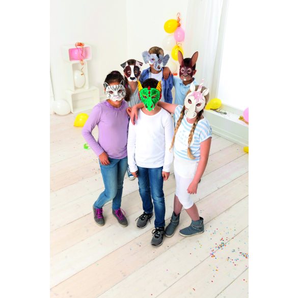 Folia farsangi álarc készítő szett 6db-os vegyes motívummal