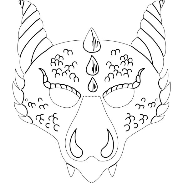 Folia farsangi álarc készítő szett 6db-os vegyes motívummal