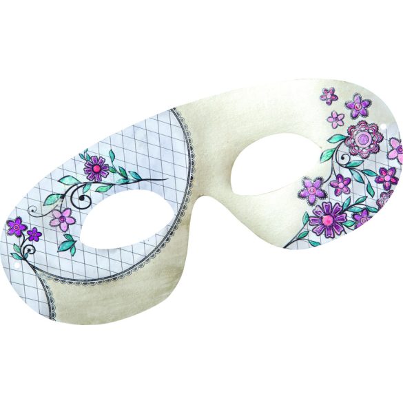 Folia farsangi álarc készítő szett 6db-os "party" motívummal