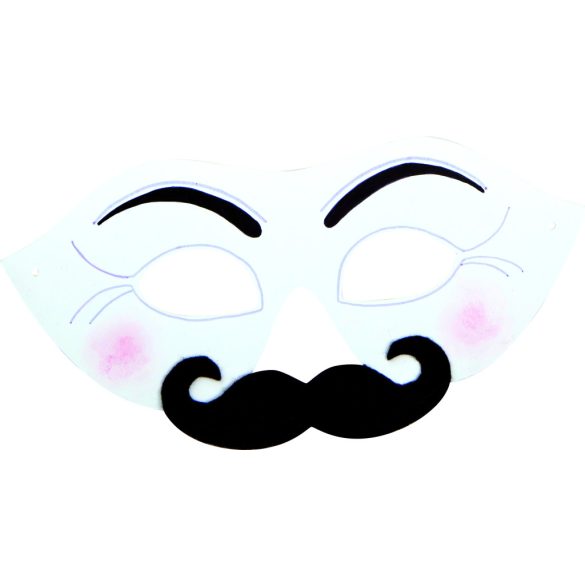 Folia farsangi álarc készítő szett 6db-os "party" motívummal