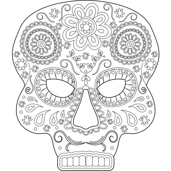 Folia farsangi álarc készítő szett 6db-os "Ijesztő kísérteties" motívummal