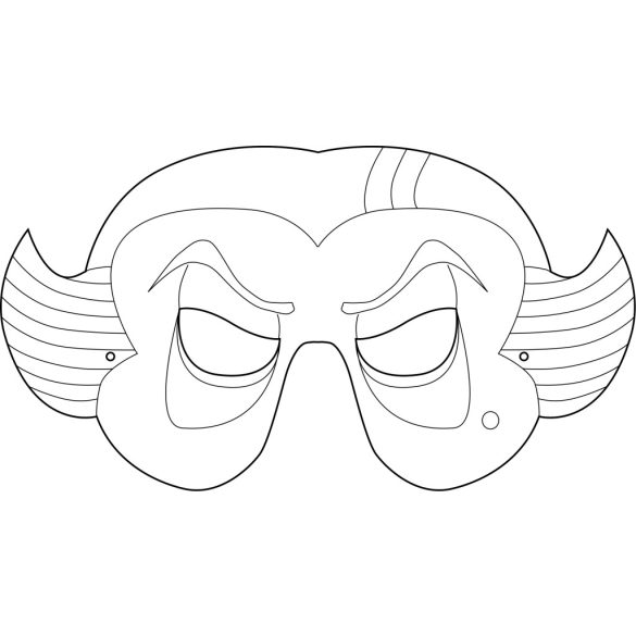 Folia farsangi álarc készítő szett 6db-os "Ijesztő kísérteties" motívummal