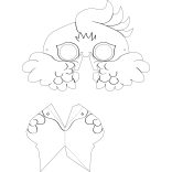 Folia farsangi álarc készítő szett 6db-os "egzotikus állatok" motívummal