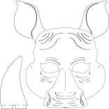 Folia farsangi álarc készítő szett 6db-os "egzotikus állatok" motívummal