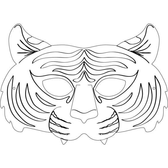 Folia farsangi álarc készítő szett 6db-os "egzotikus állatok" motívummal