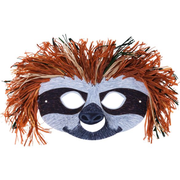 Folia farsangi álarc készítő szett 6db-os "egzotikus állatok" motívummal