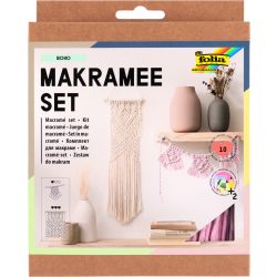   Folia makramé készítő szett 10db-os BOHO (fonal, fagyöngy, fa pálcika)