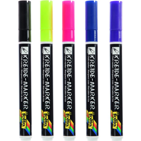 Folia kréta marker szett 5db-os, neon színek