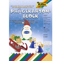   Karácsonyi dombornyomott karton, 24 x 34 cm 220 gramm 10 ív különböző mintákkal