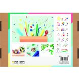 Folia kézműves doboz készlet 1300db-os (dekorációs kövek, mozgó szemek, gyöngyök, habszivacsok)