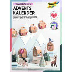   Folia 113 részes adventi naptár készítő szett, "havas falu"
