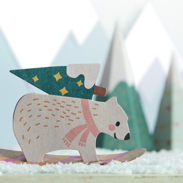 Folia 113 részes adventi naptár készítő szett, "havas falu"