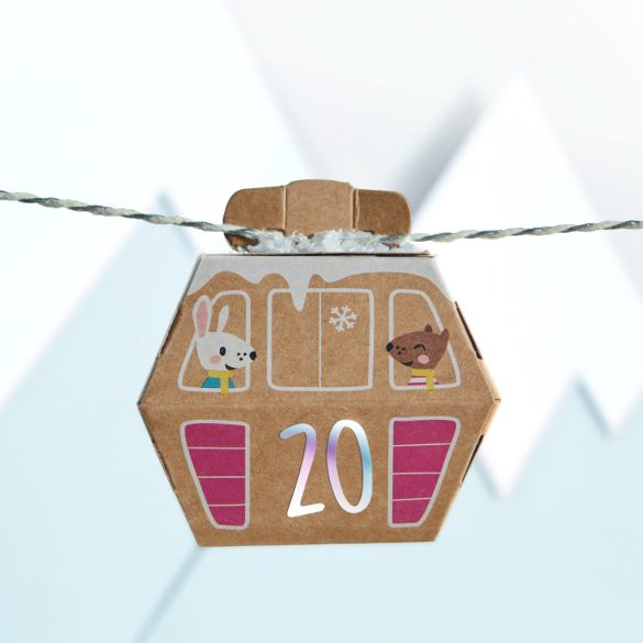 Folia 113 részes adventi naptár készítő szett, "havas falu"