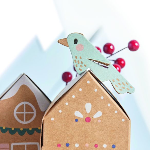 Folia 113 részes adventi naptár készítő szett, "havas falu"