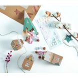 Folia 113 részes adventi naptár készítő szett, "havas falu"