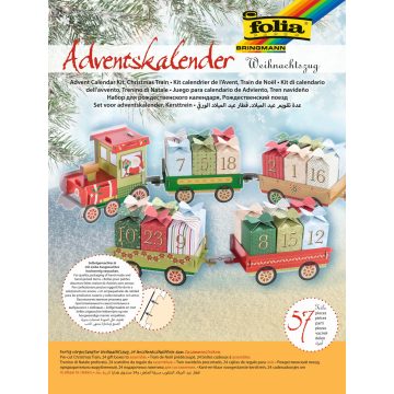   Adventi kézműves naptár készítő szett 60 részes "karácsonyi vonat"