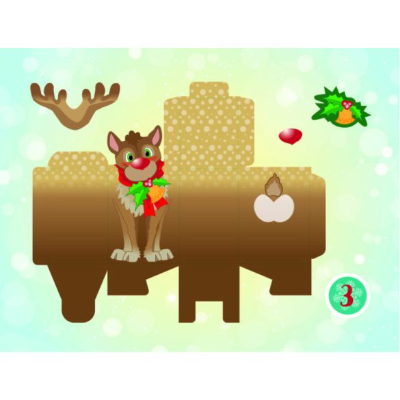 Folia 25 részes adventi naptár készítő szett, "téli táj"
