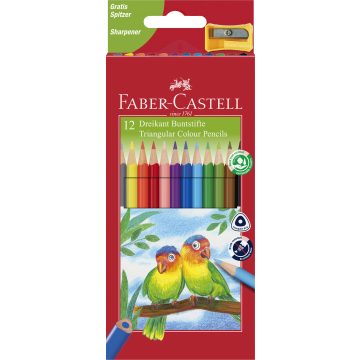   Faber-Castell színescceruza készlet ajándék hegyezővel, 12db-os