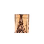 Nyírfából kézzel készült írószertartó, Paris motívummal