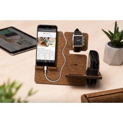  Krea-Wood tölgyfából készült telefontartó állvány, barna színben