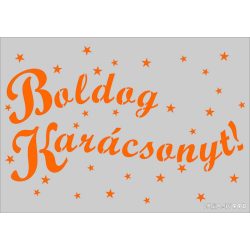 Boldog karácsonyt A5 stencil sablon