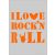 I love rock'n roll A5 stencil sablon