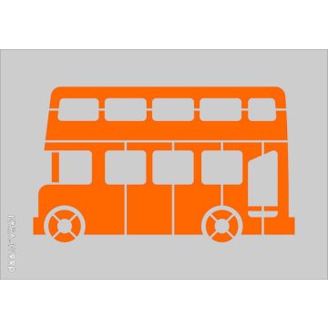 London busz A5 stencil sablon