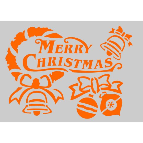 Merry Christmas A5 stencil sablon
