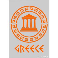 Greece A5 stencil sablon