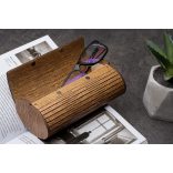 Krea-Wood nyírfából kézzel készült mágneses szemüvegtok, barna színben.