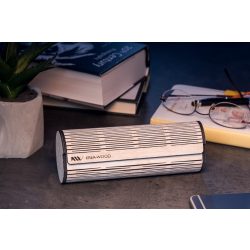   Krea-Wood tölgyfából kézzel készült mágneses olvasószemüveg-tok, fehér színben.