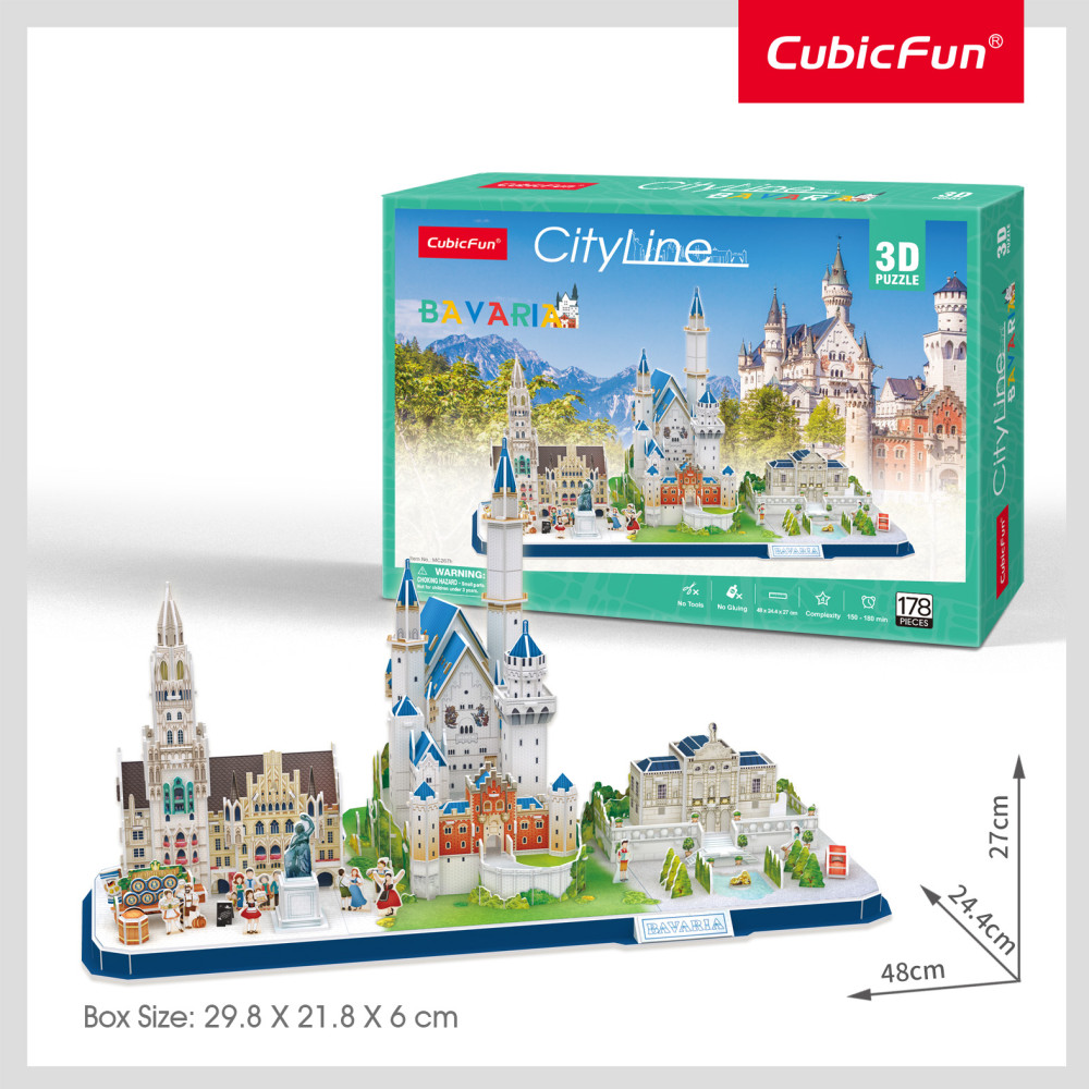 Cubic Fun 3D puzzle, City Line, Németország-Bajorország